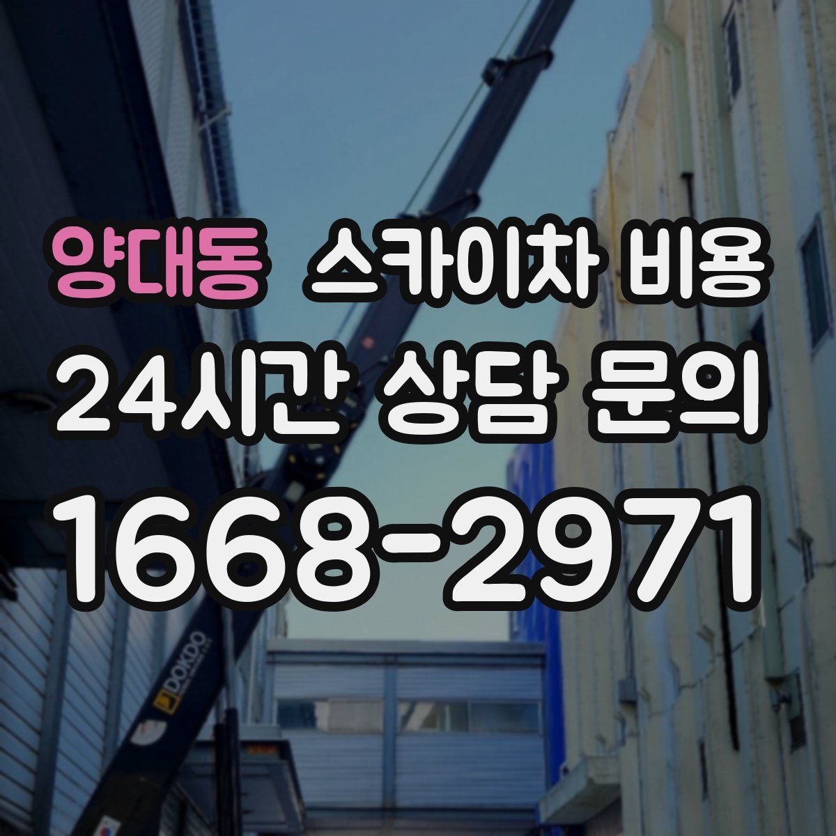 양대동 스카이차 비용