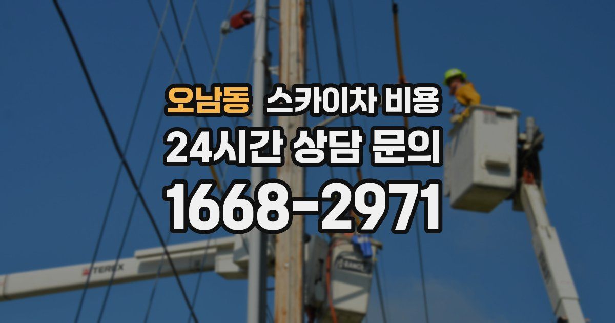 오남동 스카이차 비용