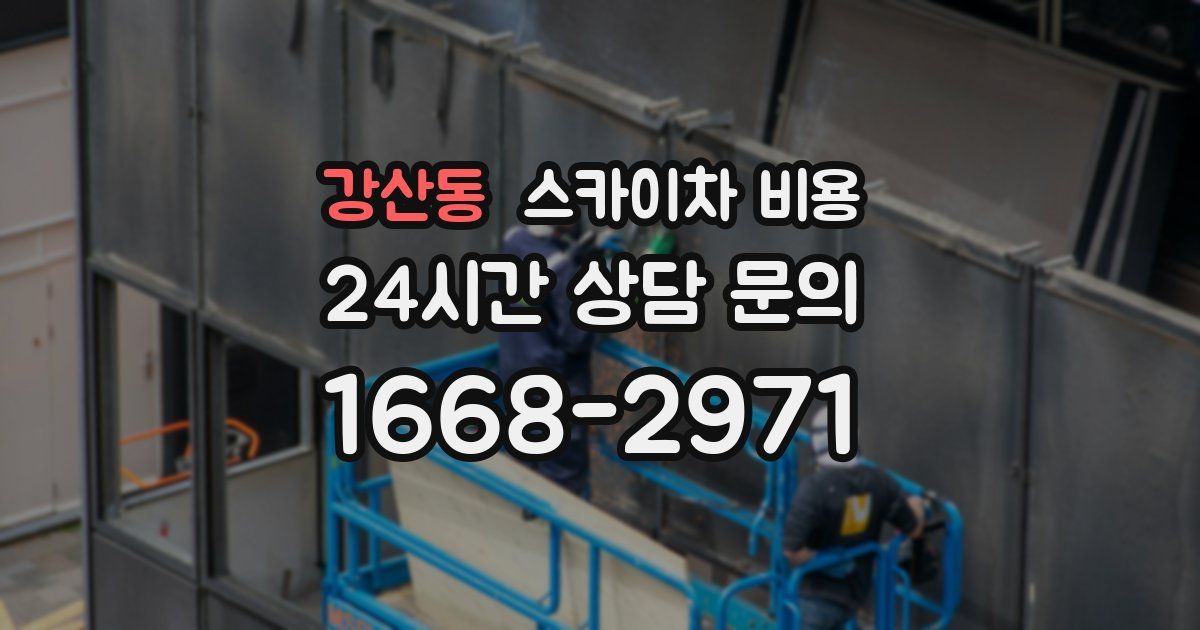 강산동 스카이차 비용