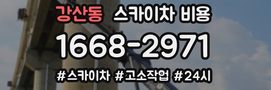 강산동 스카이차 비용