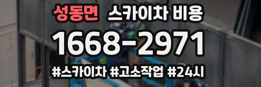 성동면 스카이차 비용