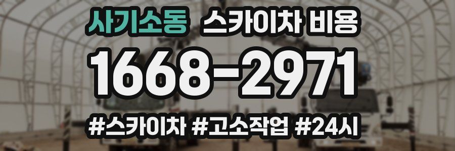 사기소동 스카이차 비용