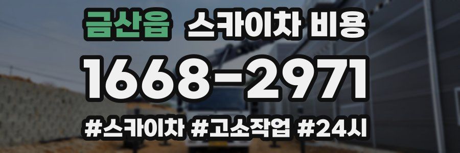 금산읍 스카이차 비용