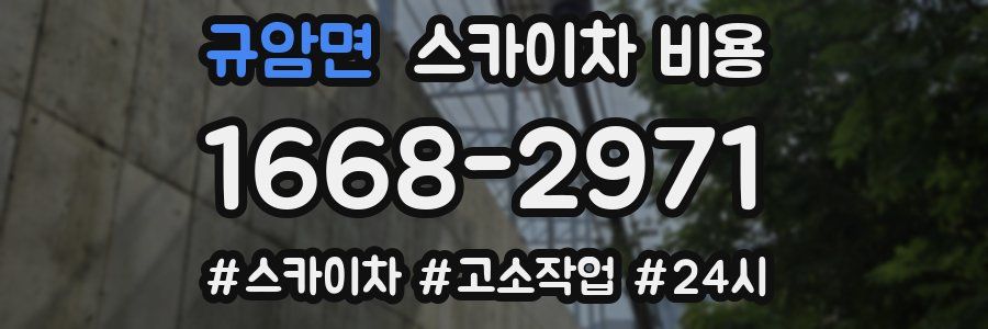 규암면 스카이차 비용