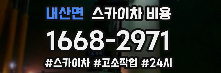 내산면 스카이차 비용