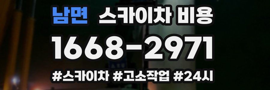 남면 스카이차 비용