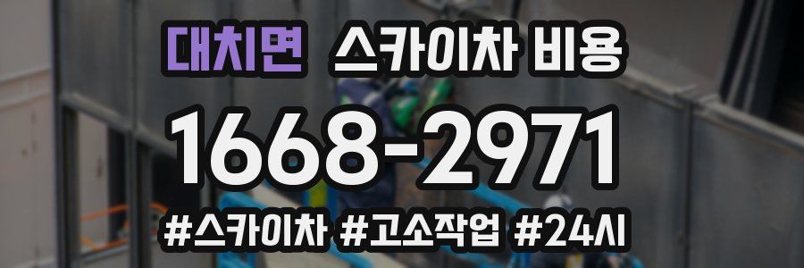 대치면 스카이차 비용