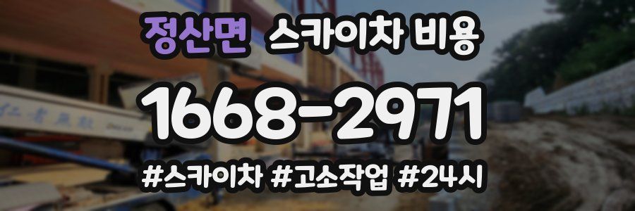 정산면 스카이차 비용