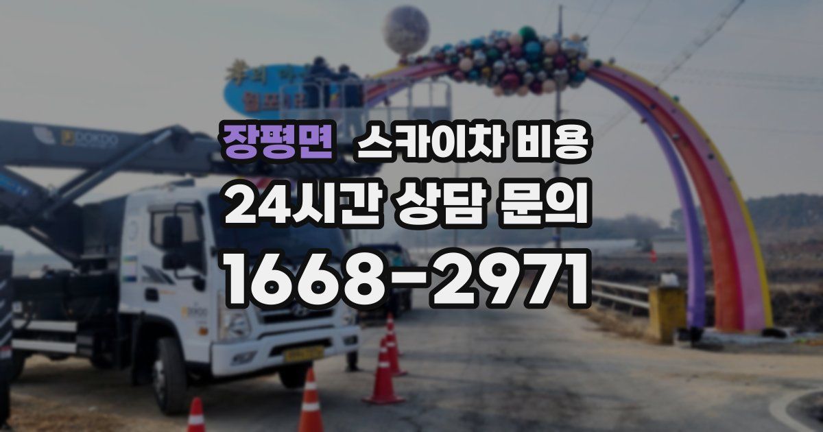 장평면 스카이차 비용