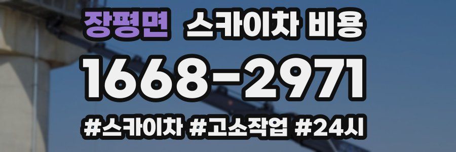 장평면 스카이차 비용