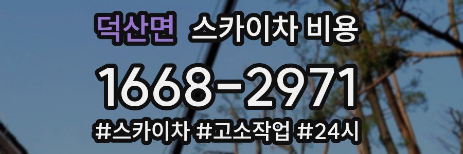 덕산면 스카이차 비용