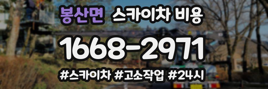 봉산면 스카이차 비용