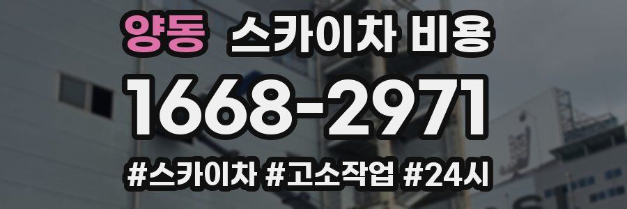 양동 스카이차 비용