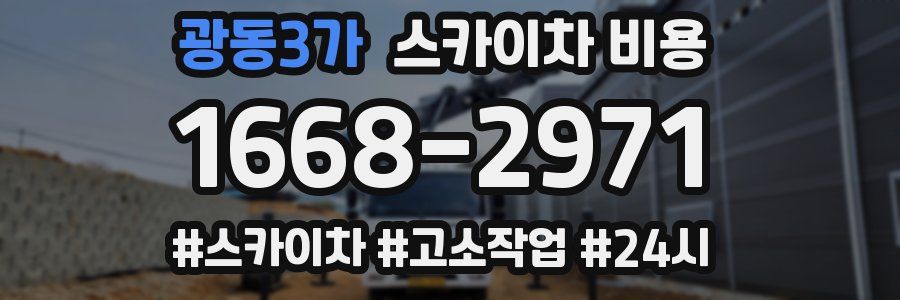 광동3가 스카이차 비용