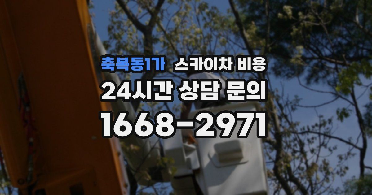 축복동1가 스카이차 비용