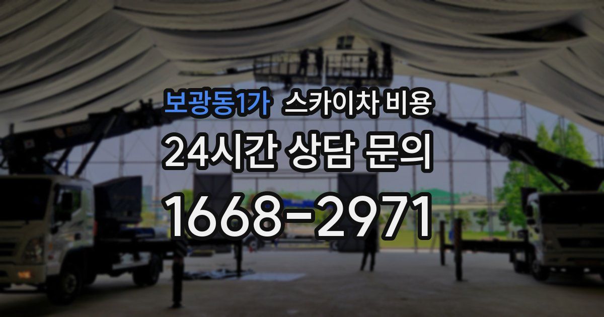 보광동1가 스카이차 비용