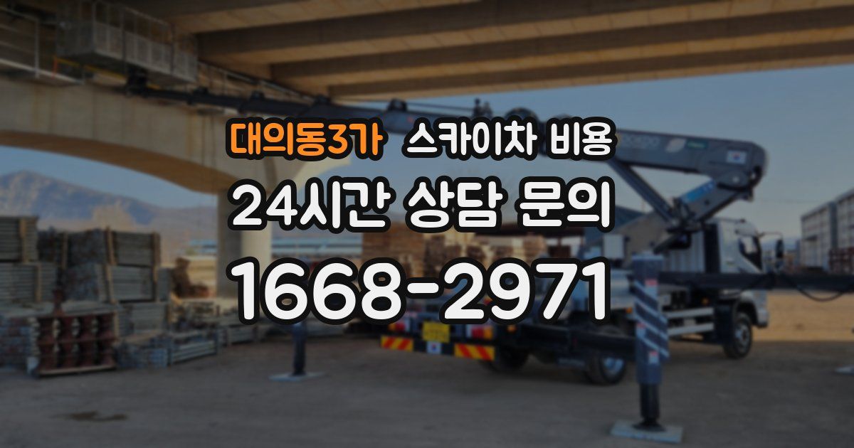 대의동3가 스카이차 비용