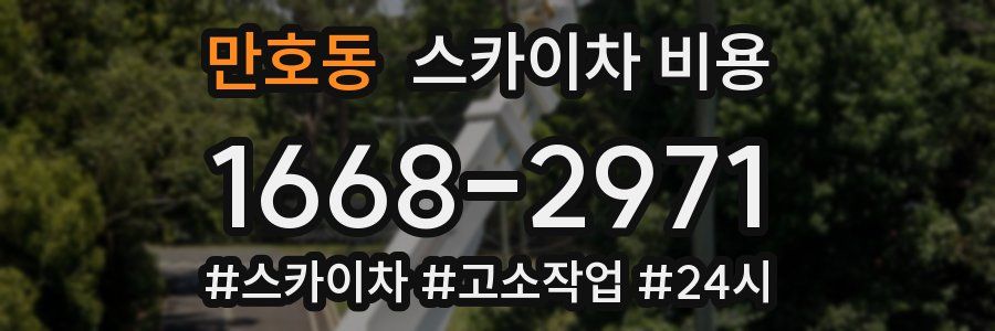 만호동 스카이차 비용