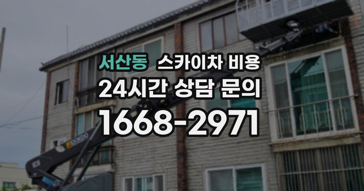 서산동 스카이차 비용