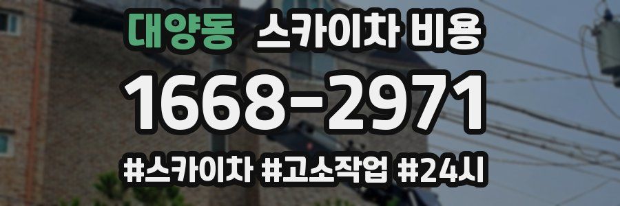 대양동 스카이차 비용