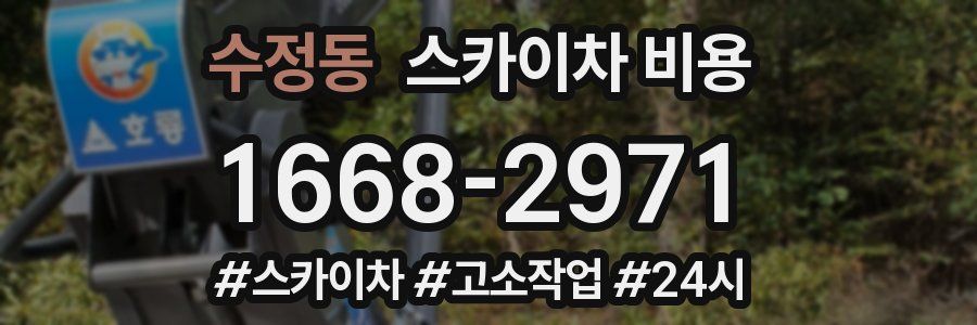 수정동 스카이차 비용