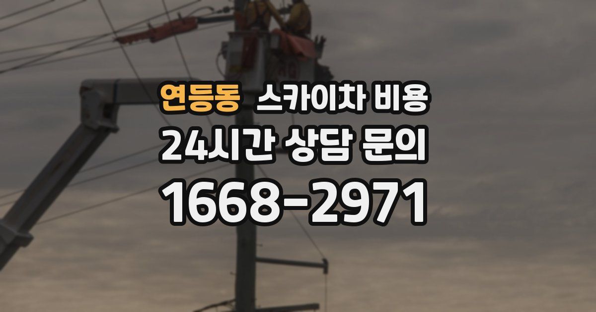 연등동 스카이차 비용