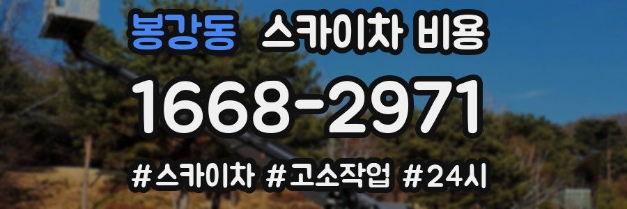 봉강동 스카이차 비용