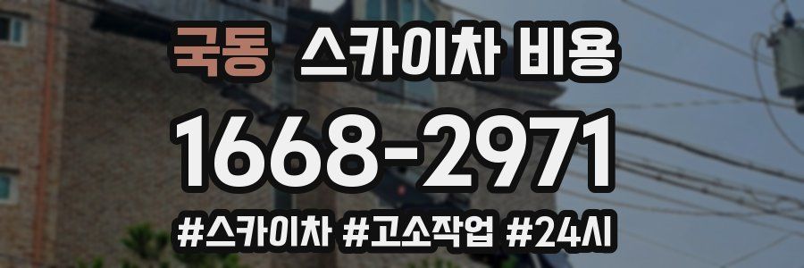 국동 스카이차 비용