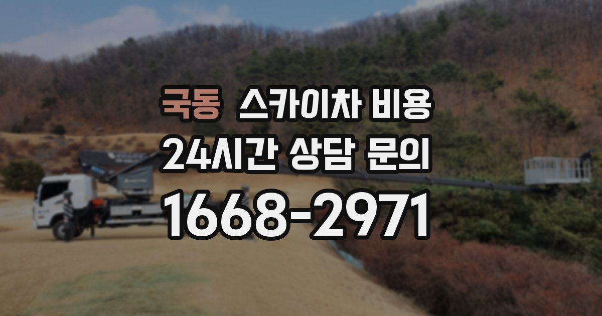 국동 스카이차 비용