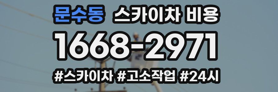 문수동 스카이차 비용