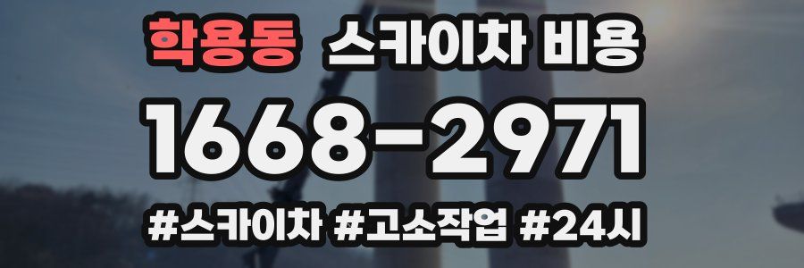 학용동 스카이차 비용