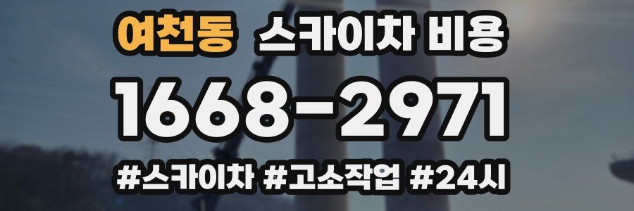 여천동 스카이차 비용