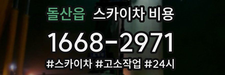 돌산읍 스카이차 비용