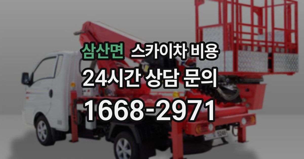 삼산면 스카이차 비용