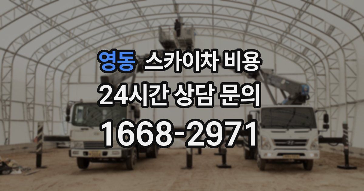 영동 스카이차 비용