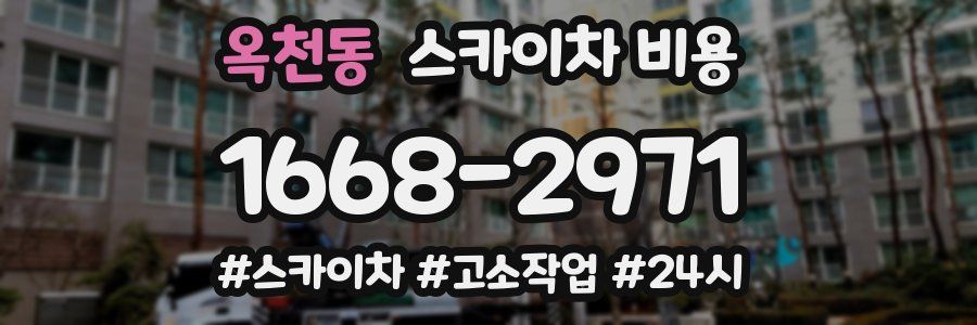 옥천동 스카이차 비용