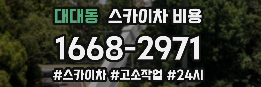 대대동 스카이차 비용