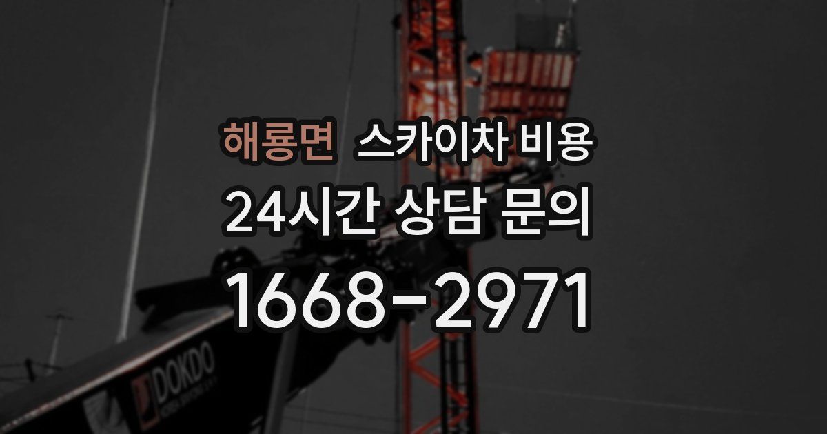 해룡면 스카이차 비용