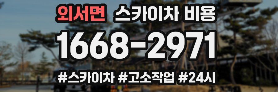 외서면 스카이차 비용