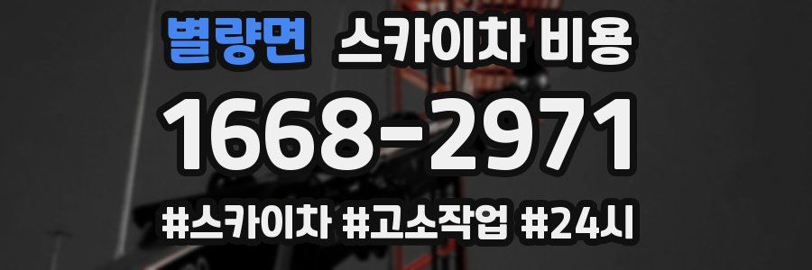 별량면 스카이차 비용