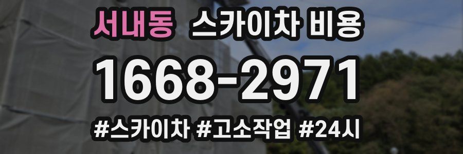 서내동 스카이차 비용