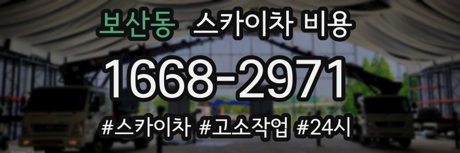 보산동 스카이차 비용