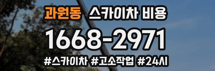 과원동 스카이차 비용