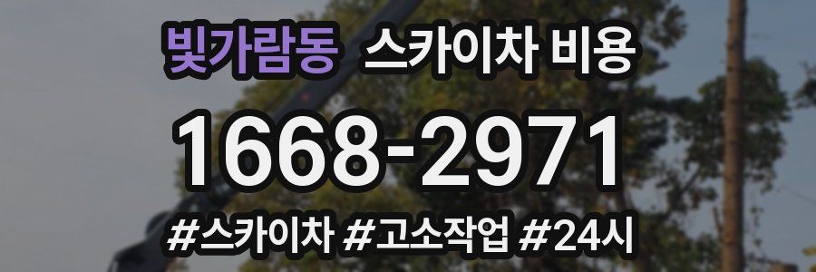 빛가람동 스카이차 비용