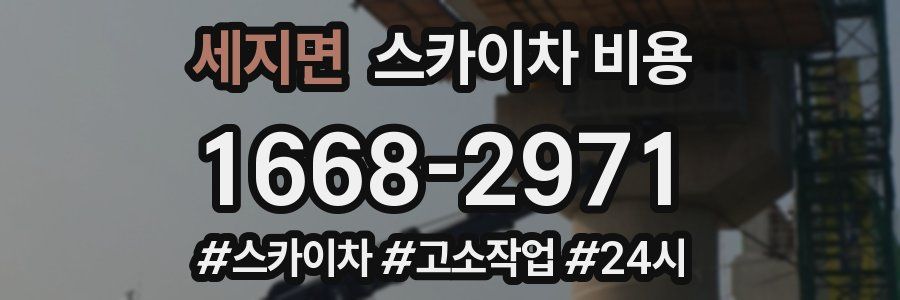 세지면 스카이차 비용