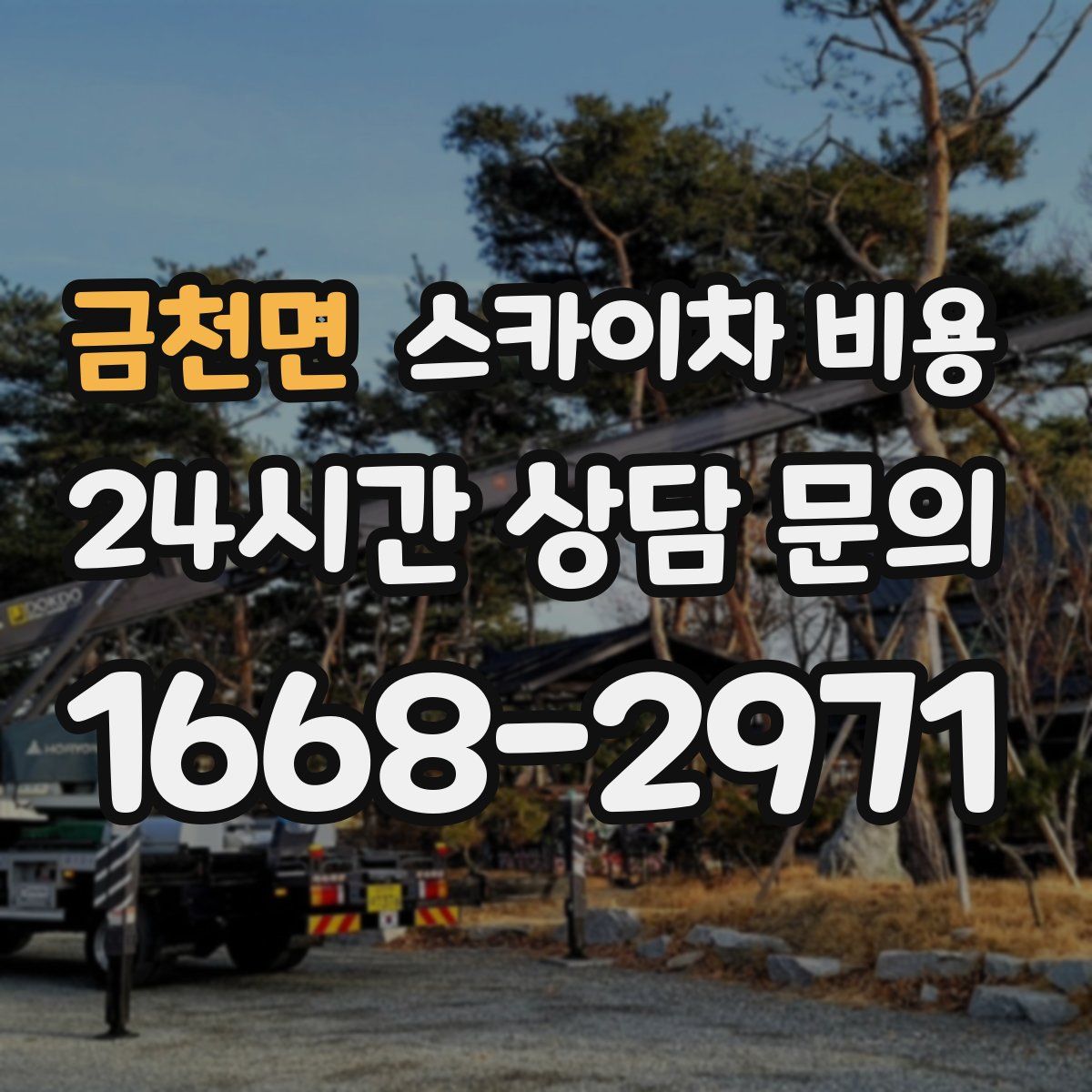 금천면 스카이차 비용