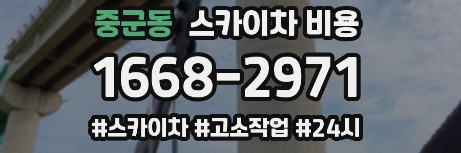 중군동 스카이차 비용
