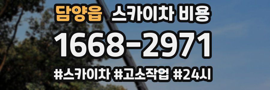 담양읍 스카이차 비용