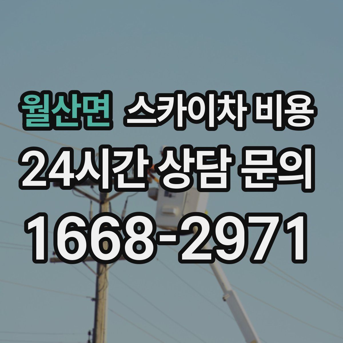 월산면 스카이차 비용