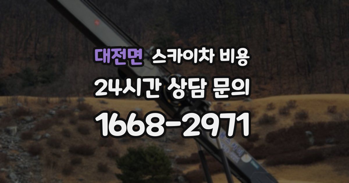 대전면 스카이차 비용